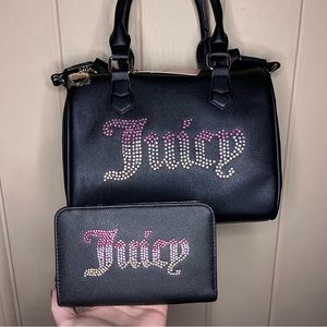 Juicy Couture BE Classic II Satchel & Matching Multicompartment Bifold Wallet
